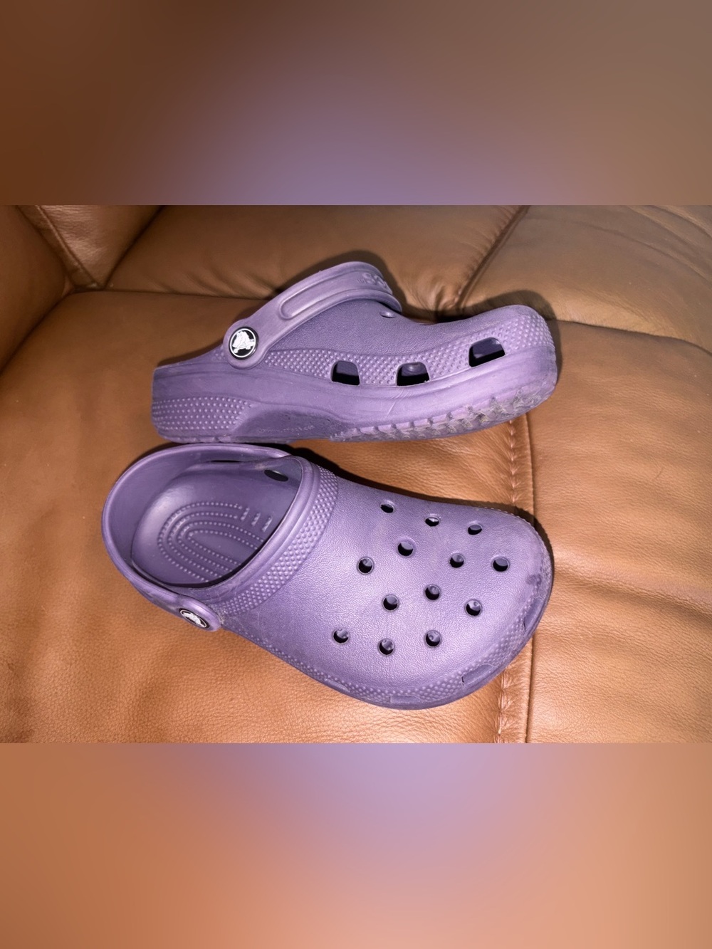 CROCS Kids Purple Classic Clog Sandals